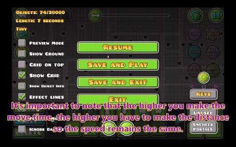 Geometry Dash Tutorial: Making the player move backwards, faster, or slower!【Play Games】