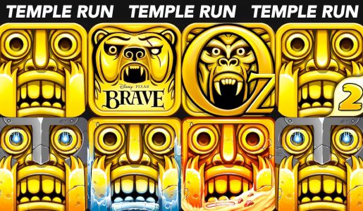 Temple Run VS Temple Run 2 VS Temple Run Oz VS Temple Run Brave | All Maps, Multiple Characters【Play Games】