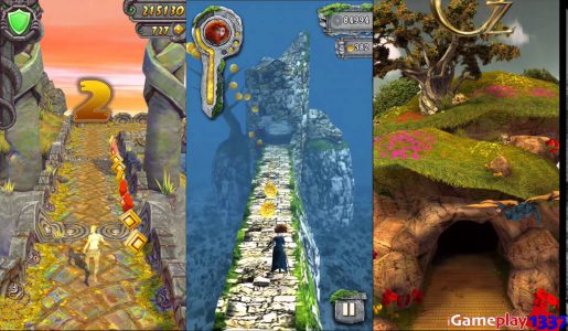 TEMPLE RUN 2 vs TEMPLE RUN BRAVE vs TEMPLE RUN OZ – Free Games Review (iOS, Android)【Play Games】